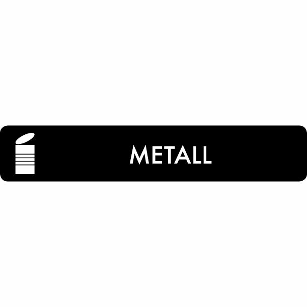 Piktogram Metall 16x3 cm Selvklebende Svart