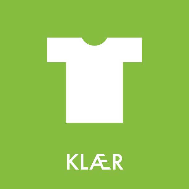 Piktogram Klær 12x12 cm Magnetisk Lysegrønn