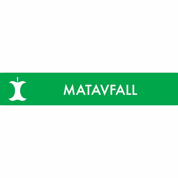 Piktogram Matavfall 16x3 cm Magnetisk Grønn
