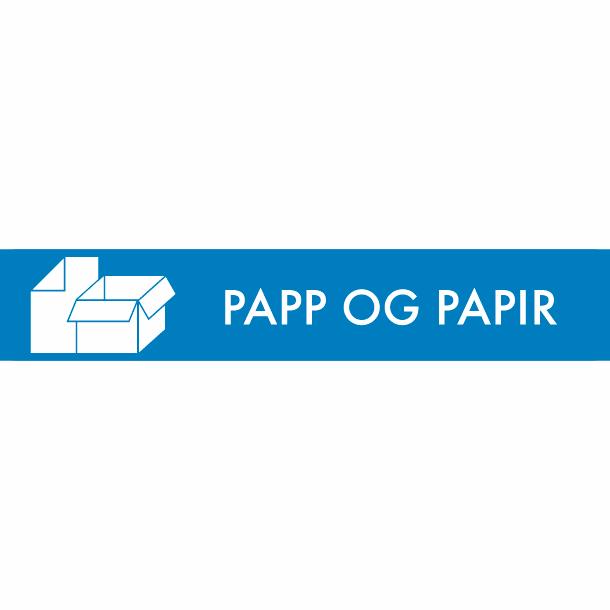 Piktogram Papp og papir 16x3 cm Magnetisk Blå
