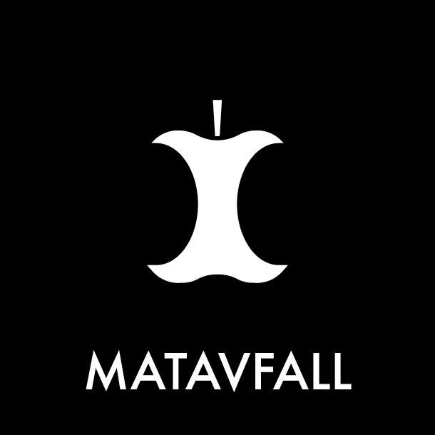 Piktogram Matavfall 12x12 cm Magnetisk Svart