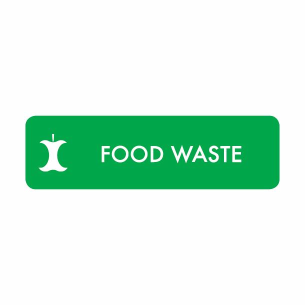 Piktogram Food waste 10x3 cm Selvklebende Grønn