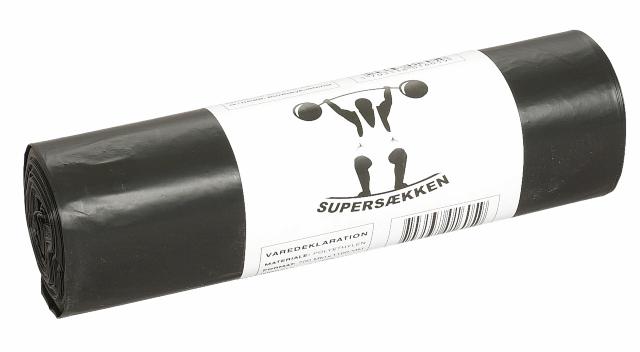 Plastposer 50 liter LLPDE, virgin Svart