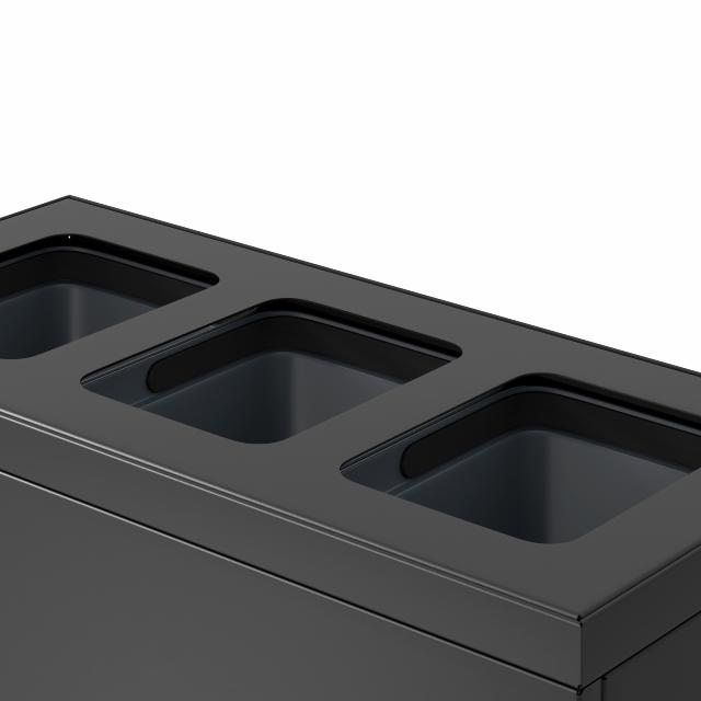 Bica Model 830 Avfallssortering 3x10 liter Åpne innkast Antrasitt