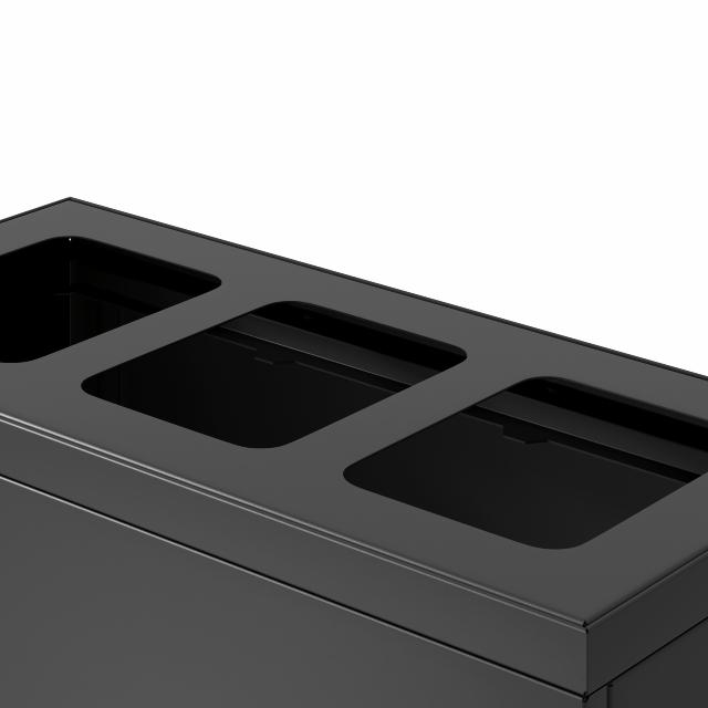 Bica Model 830 Avfallssortering 3x10 liter Åpne innkast Antrasitt