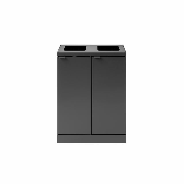 Bica Model 871 Avfallssortering 2x45 liter Åpne innkast Antrasitt