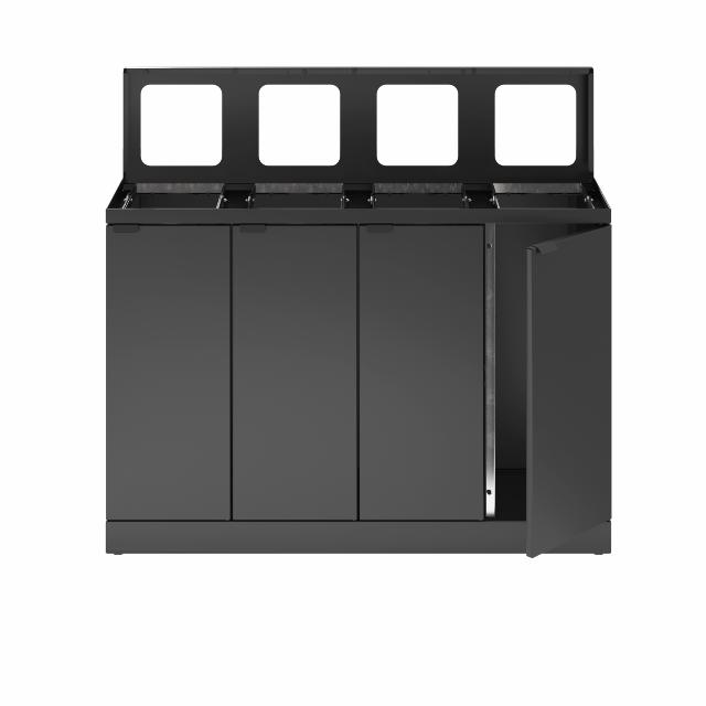 Bica Model 878 Avfallssortering 4x45 liter Åpne innkast Antrasitt