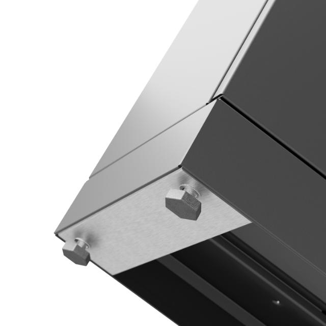 Bica Model 883 Avfallssortering 4x45 liter Løftelokk/åpne innkast Antrasitt