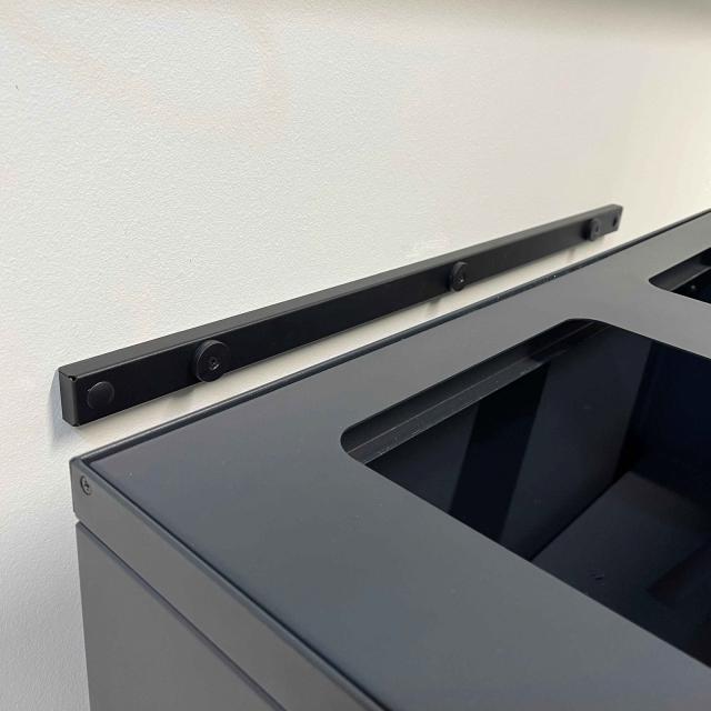 Bica Model 892 Avfallssortering 4x60 liter Løftelokk/åpne innkast Antrasitt