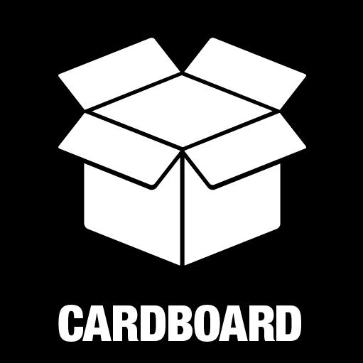 Piktogram Cardboard 15x15 cm Kontursnitt Hvit