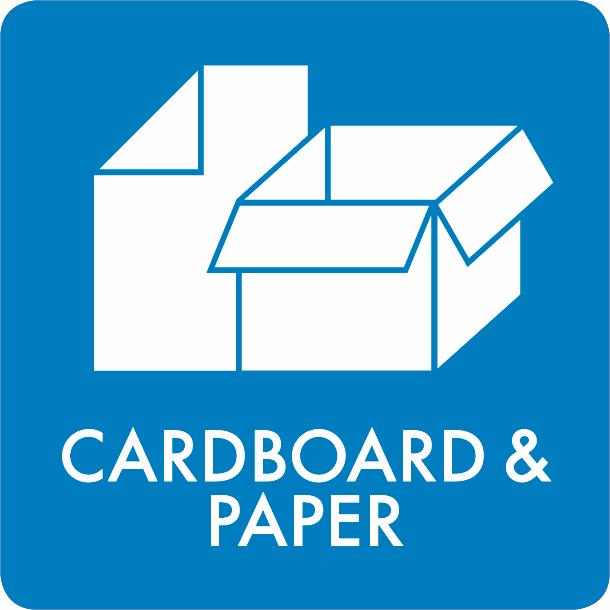 Piktogram Cardboard & Paper 12x12 cm Selvklebende Blå