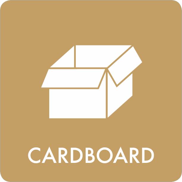 Piktogram Cardboard 12x12 cm Selvklebende Brun