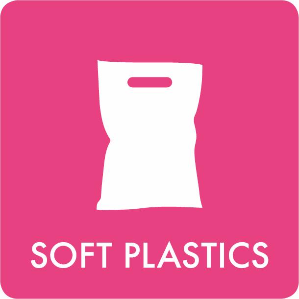 Piktogram Soft plastics 12x12 cm Selvklebende Rosa