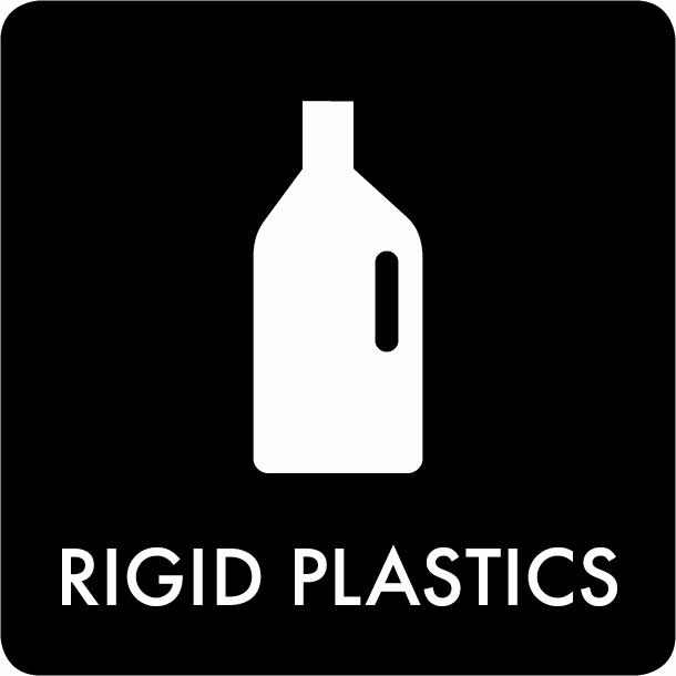 Piktogram Rigid plastics 12x12 cm Selvklebende Svart
