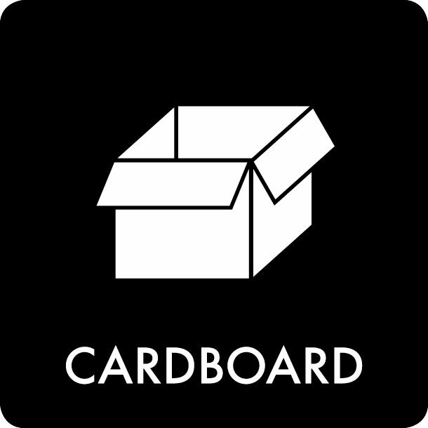 Piktogram Cardboard 12x12 cm Selvklebende Svart