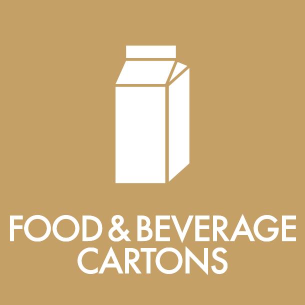 Piktogram Food & beverage cartons12x12 cm Magnetic Brun