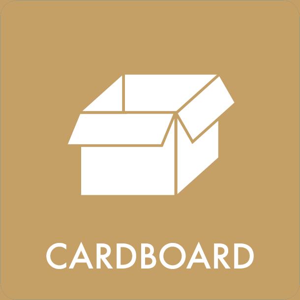 Piktogram Cardboard 12x12 cm Magnetisk Brun