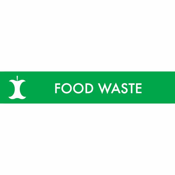 Piktogram Food waste 3x16 cm Magnetisk Grønn
