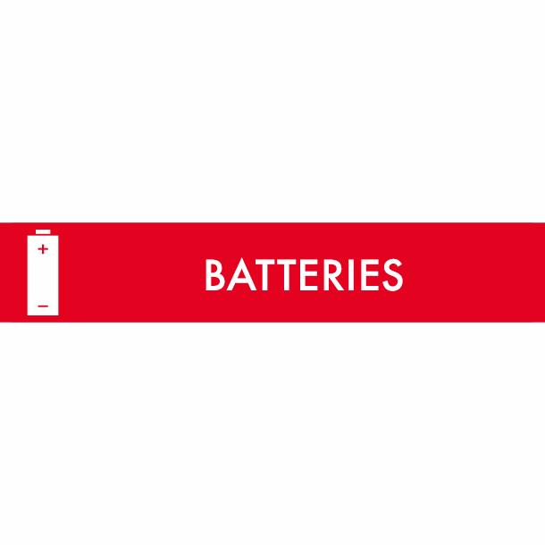 Piktogram Batteries 3x16 cm Magnetisk Rød