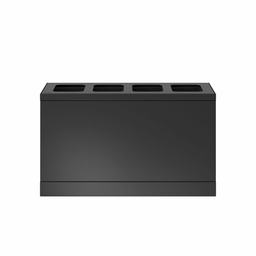 Bica Model 831 Avfallssortering 4x10 liter Åpne innkast Antrasitt